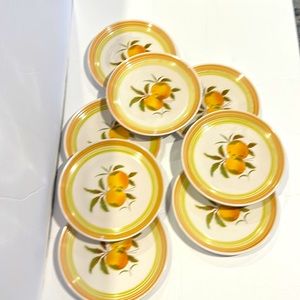 Vintage Harmony House Tangerine dessert plates